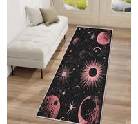 Celestial Planet Hallway Runner Rug, Galaxy Universe Carpet Runner Non-Slip Washable Soft Short Pile Rug for Entryway Kitchen Bedroom Home Decor, 80x150cm Rf5V20a