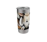Celestial Plumes: Boho-Chic Feather Symphony Stainless Steel Insulated Tumbler