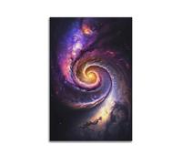 Celestial Poster Vivid Spiral Galaxy in Universe Poster Modern Wall Art Canvas Aesthetic Decoration Painting 12x18inch(30x45cm) Unframe-style