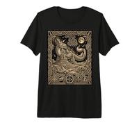 Celestial Rattlesnake Tarot Card Constellation Desert Moon Premium T-Shirt