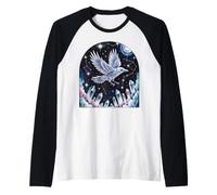 Celestial Raven Crystal Constellation Raglan Baseball Tee