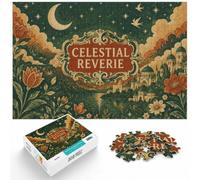 Celestial Reverie Art Nouveau Illustration Jigsaw Puzzle, 1000 Piece | For a break from screens: Adult jigsaw puzzle with 1000 pieces turns free time into a focused, screen-free activity.