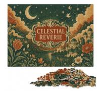 Celestial Reverie Art Nouveau Illustration Jigsaw Puzzle, 1000 Pieces | Jigsaw Puzzle Gift: visual matching for a more organised build over several sessions.