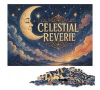 Celestial Reverie Moon and Stars Art Jigsaw Puzzle for Adults, 1000 Pieces | Shared puzzle time - a simple way to organise the image over several sessions.