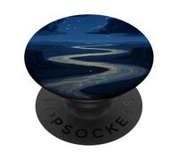 Celestial River Midnight Stream with Spirit Fish Dreamy Blue PopSockets Adhesive PopGrip