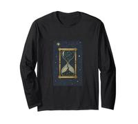 Celestial Sands Hourglass Cosmic Time Flow Starry Long Sleeve T-Shirt