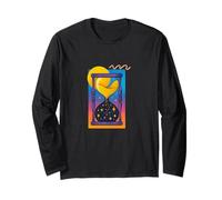 Celestial Sands Hourglass Cosmic Time Flow Starry Long Sleeve T-Shirt