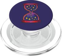 Celestial Sands Hourglass Cosmic Time Flow Starry PopSockets PopGrip for MagSafe