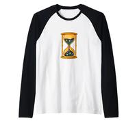 Celestial Sands Hourglass Cosmic Time Flow Starry Raglan Baseball Tee