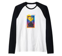 Celestial Sands Hourglass Cosmic Time Flow Starry Raglan Baseball Tee