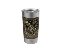 Celestial Sasquatch Bigfoot Tarot Card Constellation Stainless Steel Insulated Tumbler