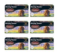 Celestial Seasonings Black Tea| Morning Thunder with Maté| 20 Count (Pack of 6)