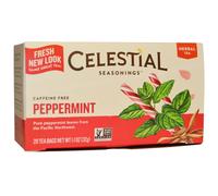 Celestial Seasonings, Herbal Tea, Peppermint, Caffeine Free, 20 Tea Bags, 1.1 oz (32 g)