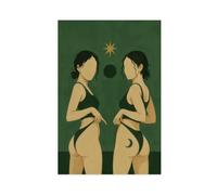 Celestial Sisters Canvas Poster Bedroom Decor Landscape Office Room Decor Gift 24x36inch(60x90cm)