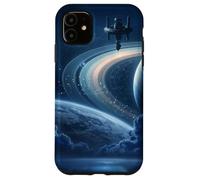 Celestial Space Station Zodiac Sci-Fi Saturn Case for iPhone 11