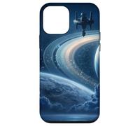 Celestial Space Station Zodiac Sci-Fi Saturn Case for iPhone 12 mini