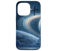 Celestial Space Station Zodiac Sci-Fi Saturn Case for iPhone 13 Pro
