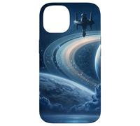 Celestial Space Station Zodiac Sci-Fi Saturn Case for iPhone 14