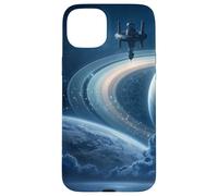 Celestial Space Station Zodiac Sci-Fi Saturn Case for iPhone 15 Plus