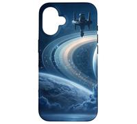 Celestial Space Station Zodiac Sci-Fi Saturn Case for iPhone 16