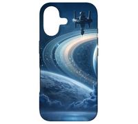 Celestial Space Station Zodiac Sci-Fi Saturn Case for iPhone 17