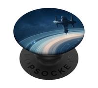 Celestial Space Station Zodiac Sci-Fi Saturn PopSockets Adhesive PopGrip