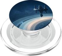 Celestial Space Station Zodiac Sci-Fi Saturn PopSockets PopGrip for MagSafe
