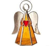 Celestial Stained Glass Acrylic Candle Holders Set of 3 for Decorative Display Artistic Candlelight Effect in Pink Yellow Blue Lightweight Shatter-Resistant for Tabletop Shelf Home(Yellow)