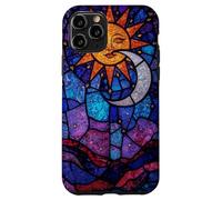 Celestial Stained Glass Sun Moon Cosmic Night Sky Artwork Case for iPhone 11 Pro