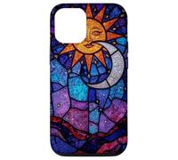 Celestial Stained Glass Sun Moon Cosmic Night Sky Artwork Case for iPhone 12/12 Pro