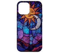 Celestial Stained Glass Sun Moon Cosmic Night Sky Artwork Case for iPhone 12 Pro Max