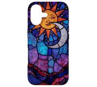 Celestial Stained Glass Sun Moon Cosmic Night Sky Artwork Case for iPhone 17