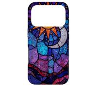 Celestial Stained Glass Sun Moon Cosmic Night Sky Artwork Case for iPhone 17 Pro