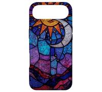 Celestial Stained Glass Sun Moon Cosmic Night Sky Artwork Case for iPhone Air