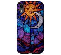 Celestial Stained Glass Sun Moon Cosmic Night Sky Artwork Case for iPhone XR