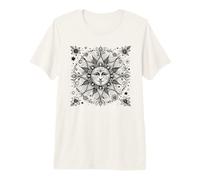 Celestial Star Sun Dial Art Sun, Moon and Cloud Dial Art Premium T-Shirt