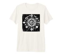 Celestial Star Sun Dial Art Sun, Moon and Cloud Dial Art Premium T-Shirt