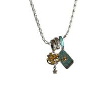 Celestial Star & Tarot Card Charm Necklace - Boho Mystic Jewelry with Enamel Accents