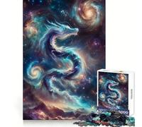 Celestial Stardust Dragon 1000 Pieces Jigsaws Adults Puzzles Memory Training Restful Escape Flawless Cut Xmas Surprise size 38x26cm