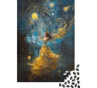 Celestial Starry Night 1000-Piece Puzzle for Adults, 52x38cm/1000pcs; for Relaxed Evenings at The Table; Clean White Card Pieces for Sorting