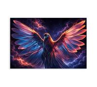 Celestial Sublimation-Radiant Birds in A Cosmic Storm Canvas Poster Bedroom Decor Landscape Office Room Decor Gift 16x24inch(40x60cm)