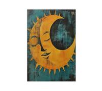 Celestial Sun And Moon Canvas Poster Wall Art Print Picture Paintings 16x24inch(40x60cm)