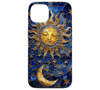Celestial Sun and Moon Tarot Stained Glass Art Style Case for iPhone 13
