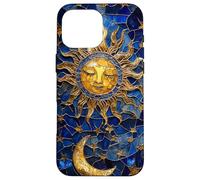 Celestial Sun and Moon Tarot Stained Glass Art Style Case for iPhone 16 Pro Max