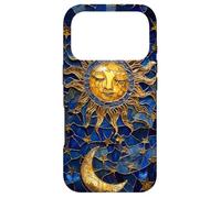 Celestial Sun and Moon Tarot Stained Glass Art Style Case for iPhone 17 Pro