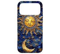 Celestial Sun and Moon Tarot Stained Glass Art Style Case for iPhone 17 Pro Max