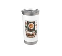 Celestial Sun Face Retro Artwork Meditation Space Stainless Steel Insulated Tumbler