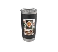 Celestial Sun Face Retro Artwork Meditation Space Stainless Steel Insulated Tumbler