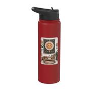 Celestial Sun Face Retro Artwork Meditation Space Stainless Steel Insulated Water Bottle