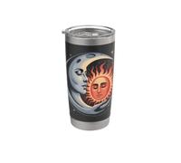 Celestial Sun & Moon Embrace - Mystical Cosmic Harmony Art Stainless Steel Insulated Tumbler